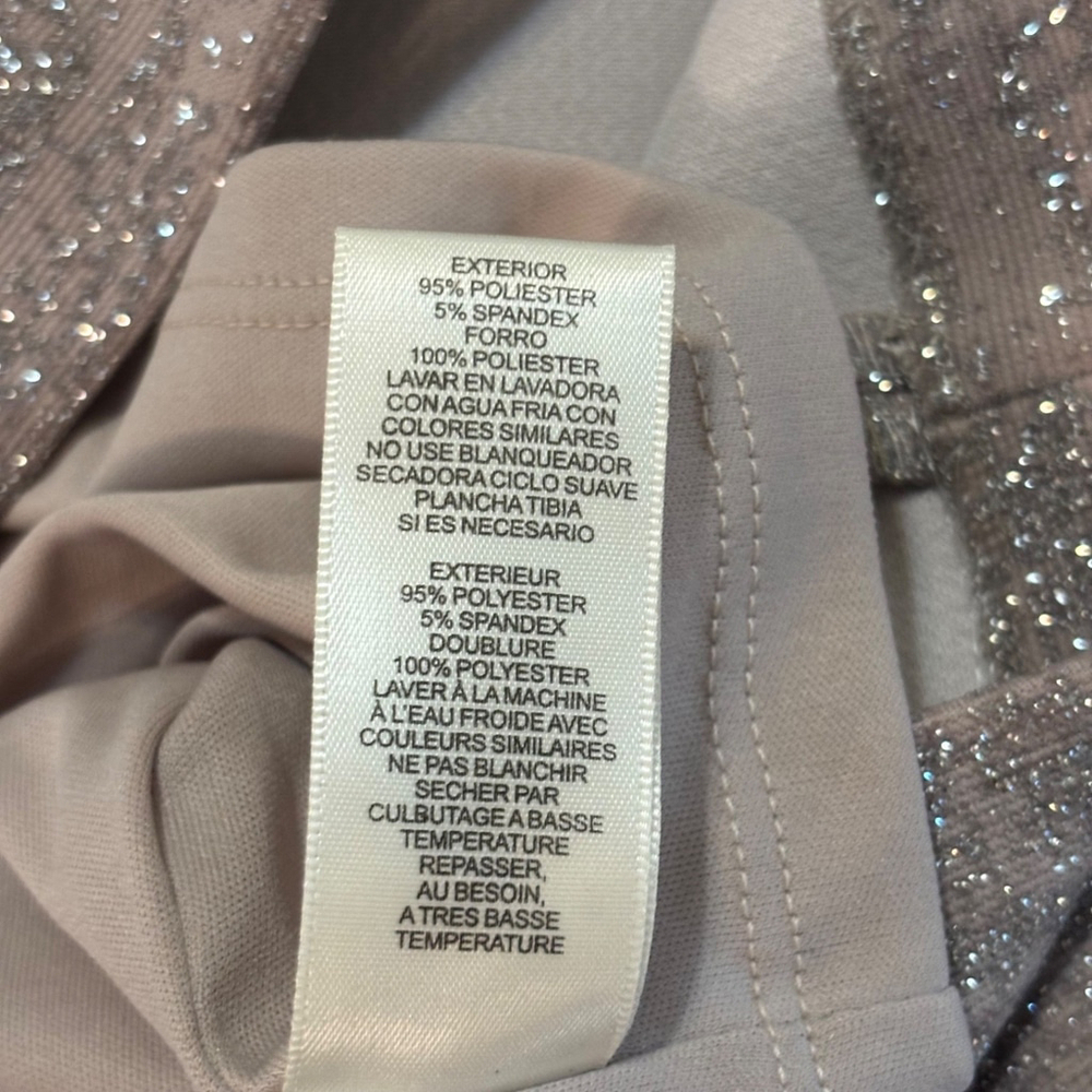 Eliza J Dress Size 8 Champagne Glitter Cold Shoulder Sheath Cocktail Party - Picture 15 of 17